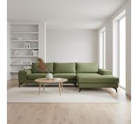 Abakus Direct Venice Corner Right Sofa with Deep Seats & Extra-wide Padded Arms in Dark Green Abakus Direct Dark Green