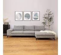 Abakus Direct Venice Corner Right Sofa with Deep Seats & Extra-wide Padded Arms in Grey Abakus Direct Grey