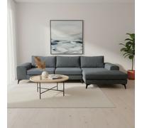 Abakus Direct Venice Corner Right Sofa with Deep Seats & Extra-wide Padded Arms in Light Blue Abakus Direct Light Blue
