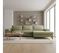 Abakus Direct Venice Corner Right Sofa with Deep Seats & Extra-wide Padded Arms in Olive Abakus Direct Olive