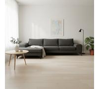 Abakus Direct Venice Corner Sofa In Graphite Left Facing With Deep Seats And Extra-Wide Padded Arms