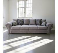 Abakus Direct Verona 4 Seater Sofa With Soft Chenille Upholstery