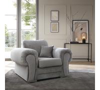 Abakus Direct Verona Armchair in Light Grey Crushed Chenille Abakus Direct Light Grey