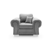 Abakus Direct Verona Armchair in Light Grey in Chenille Abakus Direct Light Grey