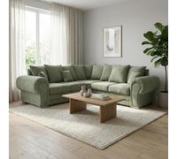 Abakus Direct Verona Chenille Corner Sofa With Deep Seats And Angular Arms