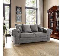 Abakus Direct Verona Collection 3 Seater in Light Grey Chenille Abakus Direct Light Grey