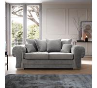 Abakus Direct Verona Collection 3 Seater in Light Grey Crushed Chenille Abakus Direct Light Grey