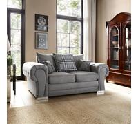 Abakus Direct Verona Linen 2 Seater in Light Grey Abakus Direct Light Grey