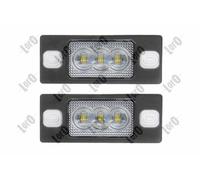 ABAKUS LED License Plate Light L40-210-0001LED for VW, 3 LEDs, Pair