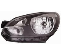 ABAKUS Main Headlight 441-11H4R-LDEM1 Right Chrome Black H4 LED-Style DRL