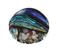 Abalone nacre Print Shower Cap, Shower Cap for Women Reusable, Waterproof Bath Cap,Quick Drying Bath Hair Cap