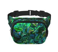Abalone Nacre Print Waist Pack Fanny Pack Belt Bag for Men Women,Waterproof Adjustable Strap 3 Pockets for Outdoor Travel