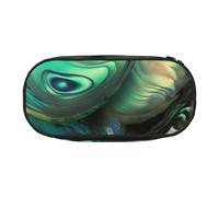 Abalone Nacre Printed Oxford Fabric Pencil Case with Spacious Design for School, Office, Travel - Multi-Use Stationery & Makeup Pouch