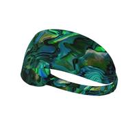 Abalone nacre Printed sports sweatband suitable for running, cycling, fitness and yoga, moisture wicking headband