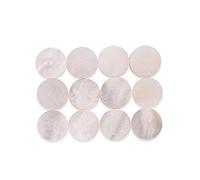 Abalone Shell Inlay, Fingerboard Fretboard Dots Fretboard Position Mark Inlay Dots for Guitar Ukulele Bass Mandolin Banjo Decor, 6mm Round, 2.0mm Thickness (12 pieces sold)