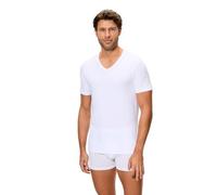 Abanderado A0DGO Men's Short Sleeve V-Neck T-Shirt White