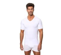 Abanderado A0DGO Men's Short Sleeve V-Neck T-Shirt White