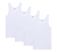 abanderado Men's Lote X4 Camisetas Tirantes Algodón Base Layer, White (Blanco 001), XX-Large (Manufacturer Size: 60)