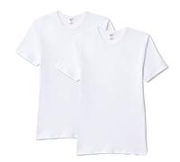 ABANDERADO Men's Pack 2 Camisetas Térmicas De Manga Corta Cuello Redondo Thermal Base Layer Top, White, Medium