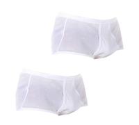 Abanderado Mens Pack of 2 classic briefs with side opening, model AS02335 for men. - White - Size EU 48 (Mens)