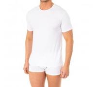 Abanderado Mens Short-sleeved, round-neck T-shirt for men A0DGP. Everyday comfort and style. - White - Size Medium