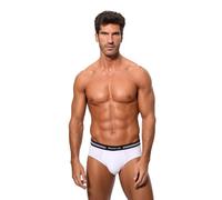 ABANDERADO Men's Breathable Anatomical Front Fabric Brief A077H White