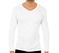 Abanderado Mens V-neck long sleeve thermal t-shirt 0209 - White - Size EU 56 (Mens)