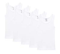 Abanderado Pack Tank Tops Sport Junior 100% Cotton Boy x5, White, 16 Years