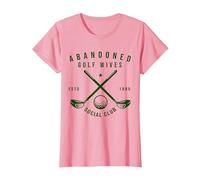 Abandoned Golf Wives Social Club Funny Golfer Golf Player T-Shirt, Women, Pink, Small