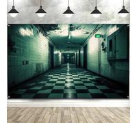 Abandoned Hospital Backdrop, Halloween Gloomy Hospital Creepy Interior Photography Background, Murder Crime Horror Hospital Movie Party Decor Backdrop Adult Kids Portraits Photo Studio Props 10X8ft