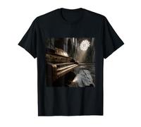 Abandoned Piano in Gothic Cathedral Ruin Value Graphic T-Shirt