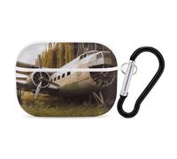 Abandoned Plane AirPod Pro Case, Anti Scratch Hard PC Cover with Keychain, AirPod Pro 2nd/1st Case Accessories for Women Men, White-Style