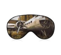 Abandoned Plane Eye Mask for Women & Men, Breathable & Adjustable Eye Cover, Ultra Soft Sleep Mask, Lightweight Travel Blindfold for Airplane, Nap, Night Sleeping