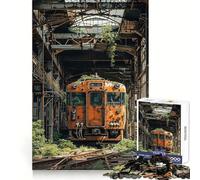 Abandoned Train in Rusty Hangar 1000 Piece Jigsaw Puzzle for Adults Mindful Game High Def Print Happy Challenge Thoughtful Gift (38x52cm)