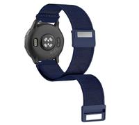 Abanen 20mm Elastic Watch Band with Magnetic Closure for Garmin Vivoactive 5 / Venu Sq/Venu 2 Plus, Loop Soft Nylon Lightweight Stretchy Wristband Strap for Vivomove Sport/Vivoactive 3 (Blue)