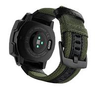 Abanen 22mm Nylon Military Style Watch Bands for Garmin Instinct 3 45mm/ 2 Solar, Woven Fabric Durable Wristband Strap for Instinct E 45mm/ Tactical/Tide/Esports (Green)