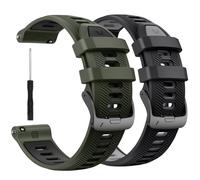 Abanen Customized Quick Release 22mm Silicone Watch Band for Garmin Instinct 2 /Forerunner 955 965 / Fenix 7 / Fenix 6, Soft Sport Wrist Strap with Stainless Steel Closure for Descent G1 (2 Pack