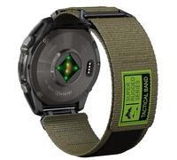 Abanen Military Tactical Nylon Loop Sport Men Watch Bands for Garmin Fenix 8 51mm / epix Pro 51mm / Instinct 3 50mm / Instinct 2X / Enduro 3 / Fenix 7X / 6X/ 5X (Dark Green)