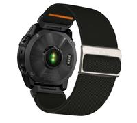 Abanen Quick Fit 26mm Elastic Nylon Soft Stretchy Loop Durable Watch Band for Garmin Fenix 7X / 6X / 5X / Enduro / epix Pro / Tactix 7 Pro (Black)