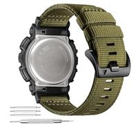 Abanen Rugged Nylon Watch Band for Casio gshock DW-5600/8900, Adjustable Sports Wrist Strap for GA-100/GW-B5600/GB-5600 /GW-6900 (Military Green)
