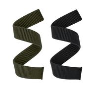 Abanen Schnelltrocknendes Uhrenarmband mit Klettverschluss für Fenix 6/5, 22 mm, gewebtes Nylon, Quatix 6/5 (schwarz und grün)
