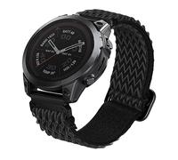 Abanen Upgraded Quick Fit 22mm Elastic Band for Garmin Fenix 7 / Fenix 6 / Fenix 5, Soft Stretchy Loop Nylon Wristband Strap for Garmin epix Pro 47mm,Forerunner 965/955 (Black)