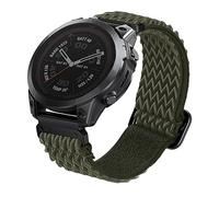 Abanen Upgraded Quick Fit 22mm Elastic Band for Garmin Fenix 8 47mm/ Instinct 3 45mm/ Fenix 7/6/5, Soft Stretchy Loop Nylon Wristband Strap for epix Pro/Tactix 8 (47mm) (Moss Green)