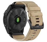 Abanen Upgraded Quick Fit 22mm Nylon Watch Bands for Garmin Fenix 7 / Fenix 6 / Fenix 5 / EPIX 2, Adjustable Woven Nylon Webbing Sports Wrist Strap with Stainless Steel Clasp for Forerunner 955, MARQ