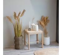 Abano Small Stool - Square - Wicker - Natural
