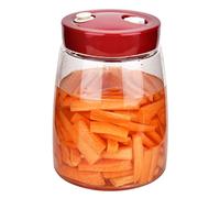 Abaobao Glass Jars with lids 1.4L Wide Mouth Mason Jar Glass Fermentation Jar with Manual Automatic Air Release Valve for Making Kimchi Pickles, Sauerkraut Yogurt Preservation