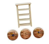 Abaodam 1/12 Scale Miniature Wooden Bookshelf Model for Dollhouse, Handmade Mini Bookcase Furniture, Small Decorative Shelf for Dollhouse Accessories and Mini Home Decor