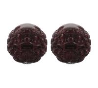 Abaodam 1 Pair 4cm Rosewood Lion Head Baoding Balls Wooden Hand Massage Balls for Stress Relief and Muscle Relaxation Therapy, Hand Exercise Massagers Suitable for Elderly and Wellness Use