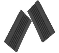 Abaodam 1 Pair Bass Drum Pedal Non-slip Silicone Pads with Anti-movement Rubber Mat for Double Bass Drum Practice and Stability Protection in Black Strip Design