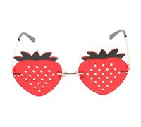 Abaodam 1 Pair Rimless Sunglasses Strawberry Shape for Men Party Glasses for Adults Comfortable Nose Pads Funky Sunglasses for Women Summer Travel
